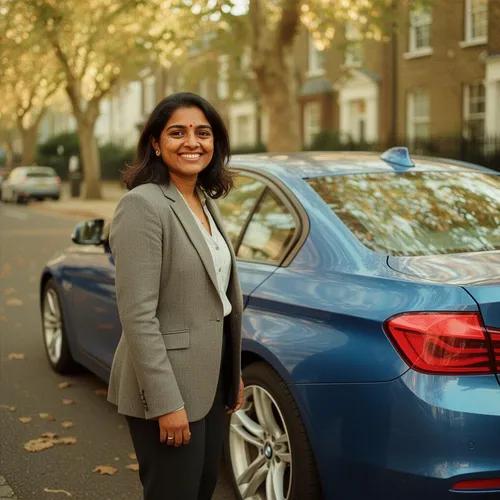 Priya from London with their BMW M340i xDrive — premium car valuation